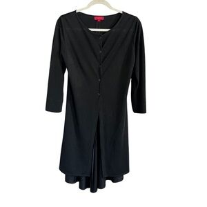 Chacok Made in France Longline Cardigan Tunic in Black size 4